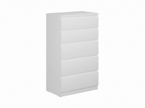 Комод КАСТОР с пятью ящиками, цвет белый в Урае - uray.ok-mebel.com | фото