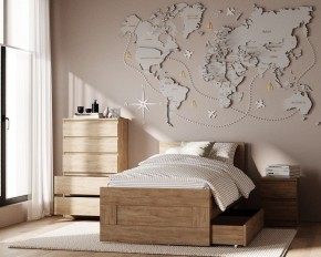 Комод КАСТОР с пятью ящиками, цвет Дуб Сонома в Урае - uray.ok-mebel.com | фото 3