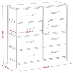 Комод Leset Линкс 8 ящ. (к/з), Каркас Белый, ящики Белые в Урае - uray.ok-mebel.com | фото 8