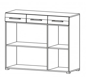 Комод НЕНСИ (Ясень Шимо светлый/Капучино глянец) в Урае - uray.ok-mebel.com | фото 2