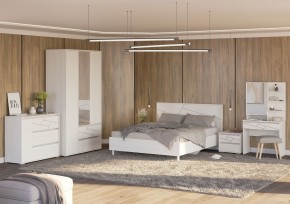 АДЕЛИНА Комод с тремя ящиками (белый рамух) в Урае - uray.ok-mebel.com | фото 3