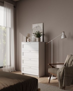 Комод СИРИУС с четырьмя ящиками, цвет белый в Урае - uray.ok-mebel.com | фото
