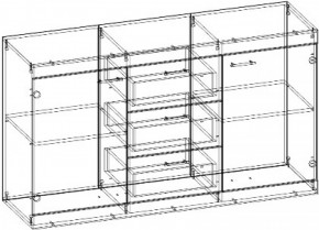 СОНАТА Комод КС-1500 (Дуб сонома/Дуб сакраменто) в Урае - uray.ok-mebel.com | фото 2