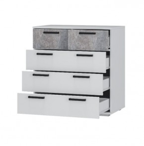 Комод Стандарт-5 NEW (белый/цемент светлый) в Урае - uray.ok-mebel.com | фото 2