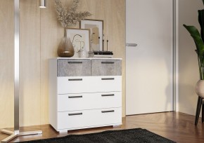 Комод Стандарт-5 NEW (белый/цемент светлый) в Урае - uray.ok-mebel.com | фото 3