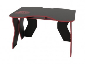 Компьютерный стол КЛ №9.0 (Черный/Красный) в Урае - uray.ok-mebel.com | фото 1