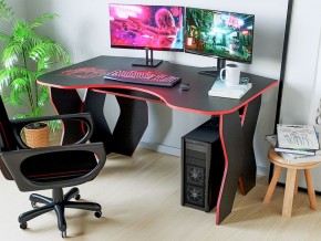 Компьютерный стол КЛ №9.0 (Черный/Красный) в Урае - uray.ok-mebel.com | фото 3