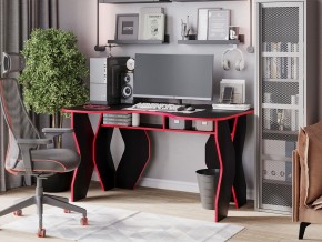 Компьютерный стол КЛ №9.0 (Черный/Красный) в Урае - uray.ok-mebel.com | фото 4