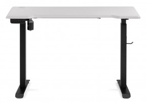 Компьютерный стол Маркос с механизмом подъема 120х75х75 белая шагрень / черный в Урае - uray.ok-mebel.com | фото 3