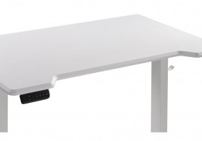 Компьютерный стол Маркос с механизмом подъема 120х75х75 белый / шагрень белая в Урае - uray.ok-mebel.com | фото 6