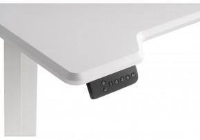 Компьютерный стол Маркос с механизмом подъема 120х75х75 белый / шагрень белая в Урае - uray.ok-mebel.com | фото 7