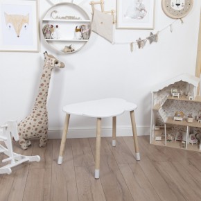Комплект детский стол ОБЛАЧКО и стул ОБЛАЧКО ROLTI Baby (белая столешница/белое сиденье/береза ножки) в Урае - uray.ok-mebel.com | фото