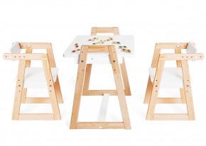 Комплект детской мебели стол и  два стула Я САМ "Лофт-Дуо" (Белый) в Урае - uray.ok-mebel.com | фото