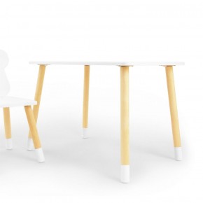 Комплект детской мебели стол и стул Корона (Белый/Белый/Береза) в Урае - uray.ok-mebel.com | фото 2