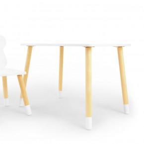 Комплект детской мебели стол и стул Звездочка (Белый/Белый/Береза) в Урае - uray.ok-mebel.com | фото 1