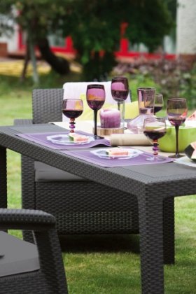 Комплект мебели Корфу Фиеста (Corfu fiesta set) капучино - песок в Урае - uray.ok-mebel.com | фото 3