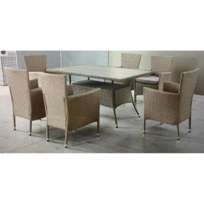 Комплект плетеной мебели AFM-195-6Pcs Beige (6+1) в Урае - uray.ok-mebel.com | фото 1