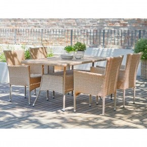 Комплект плетеной мебели AM-196/T196 Beige 4Pcs (4+1) в Урае - uray.ok-mebel.com | фото 2