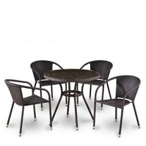 Комплект плетеной мебели T282ANT/Y137C-W53 Brown (4+1) в Урае - uray.ok-mebel.com | фото 1