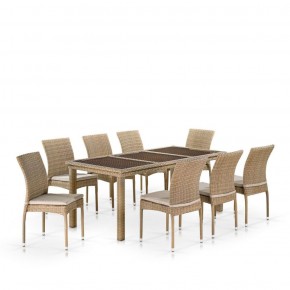 Комплект плетеной мебели T365/Y380B-W65 Light Brown (8+1) в Урае - uray.ok-mebel.com | фото
