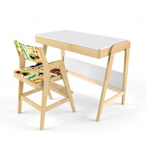 Комплект растущий стол и стул с чехлом 38 попугаев «Вуди» (Белый, Без покрытия, Монстры) в Урае - uray.ok-mebel.com | фото
