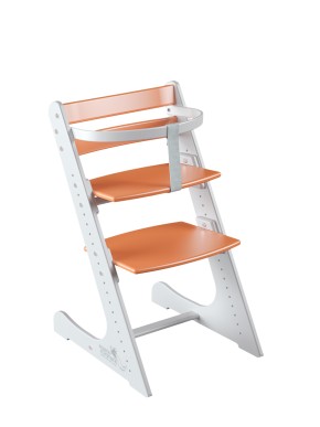 Комплект растущий стул и жесткий ограничитель Конёк Горбунёк Комфорт  (Бело-оранжевый) в Урае - uray.ok-mebel.com | фото