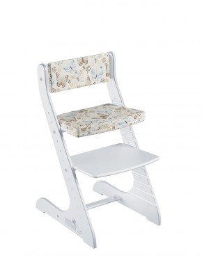 Комплект растущий стул и подушки Конёк Горбунёк Стандарт (Белый, Бабочки) в Урае - uray.ok-mebel.com | фото