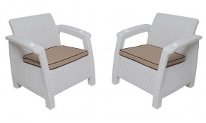 Комплект уличной мебели Yalta Premium Terrace Set (Ялта) белый (+подушки под спину) в Урае - uray.ok-mebel.com | фото 4