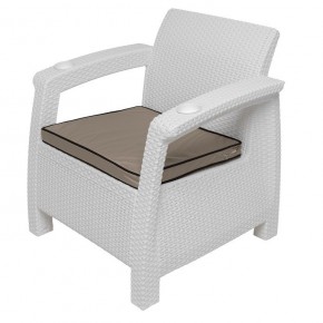 Комплект уличной мебели Yalta Premium Terrace Set (Ялта) белый (+подушки под спину) в Урае - uray.ok-mebel.com | фото 7