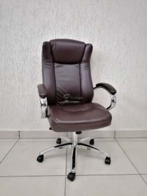 Кресло Barneo K-45 для руководителя (коричневая экокожа) в Урае - uray.ok-mebel.com | фото 1