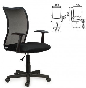 Кресло BRABIX "Spring MG-307" (черное TW) 531406 в Урае - uray.ok-mebel.com | фото 2
