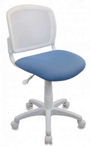 Кресло детское Бюрократ CH-W296NX/26-24 белый TW-15 голубой 26-24 в Урае - uray.ok-mebel.com | фото 1