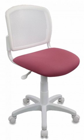 Кресло детское Бюрократ CH-W296NX/26-31 белый TW-15 розовый 26-31 в Урае - uray.ok-mebel.com | фото 1