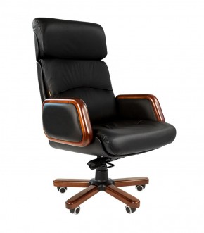 Кресло для руководителя CHAIRMAN 417 (Натуральная кожа) Черное в Урае - uray.ok-mebel.com | фото