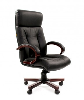 Кресло для руководителя CHAIRMAN  421 (Натуральная кожа) Черное в Урае - uray.ok-mebel.com | фото 1