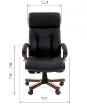Кресло для руководителя CHAIRMAN  421 (Натуральная кожа) Черное в Урае - uray.ok-mebel.com | фото 4