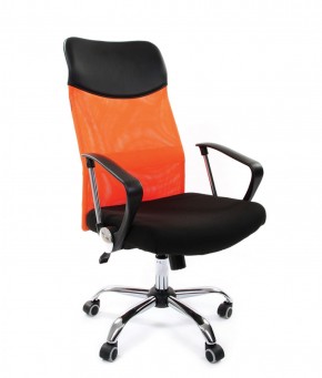 Кресло для руководителя CHAIRMAN 610 N (15-21 черный/сетка оранжевый) в Урае - uray.ok-mebel.com | фото