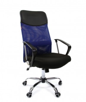 Кресло для руководителя CHAIRMAN 610 N (15-21 черный/сетка синий) в Урае - uray.ok-mebel.com | фото