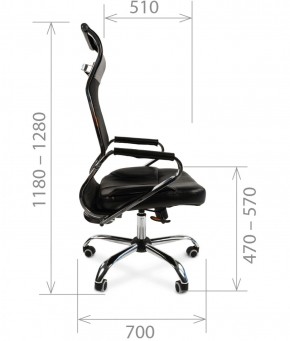 Кресло для руководителя CHAIRMAN 700 (Сетка) Черное в Урае - uray.ok-mebel.com | фото 5
