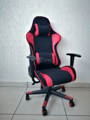Кресло геймерское Barneo K-50 (черная сетка красные вставки) в Урае - uray.ok-mebel.com | фото