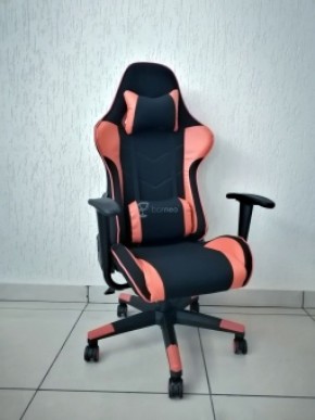 Кресло геймерское Barneo K-50 (черная сетка оранжевые вставки) в Урае - uray.ok-mebel.com | фото 1