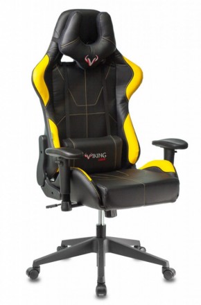 Кресло игровое Бюрократ VIKING 5 AERO YELLOW черный/желтый в Урае - uray.ok-mebel.com | фото