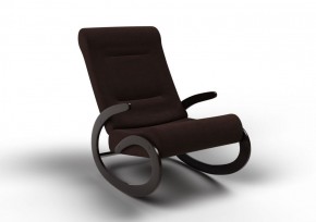 Кресло-качалка Мальта 10-Т-Ш (ткань/венге) ШОКОЛАД в Урае - uray.ok-mebel.com | фото