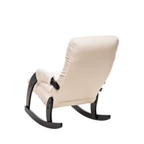 Кресло-качалка Модель 67 Венге текстура, к/з Varana cappuccino в Урае - uray.ok-mebel.com | фото 4