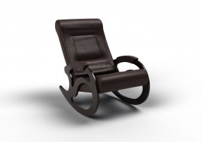 Кресло-качалка Вилла 11-К-КР (экокожа/венге) КРЕМ в Урае - uray.ok-mebel.com | фото