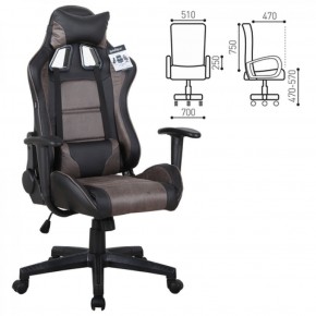 Кресло компьютерное BRABIX "GT Racer GM-100" (черное/коричневое) 531819 в Урае - uray.ok-mebel.com | фото 2