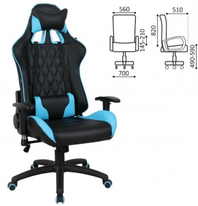 Кресло компьютерное BRABIX "GT Master GM-110" (черное/голубое) 531928 в Урае - uray.ok-mebel.com | фото 2