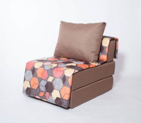 Кресло-кровать бескаркасное Харви (коричневый-геометрия браун) в Урае - uray.ok-mebel.com | фото
