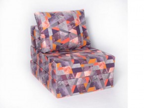 Кресло-кровать-пуф бескаркасное Окта (Велюр принт 2) в Урае - uray.ok-mebel.com | фото