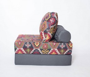 Кресло-кровать-пуф бескаркасное Прайм (мехико серый-графит) в Урае - uray.ok-mebel.com | фото